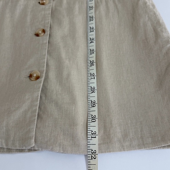 Abercrombie & Fitch Women's Linen-Blend Vest Mini Dress Cream Size Small - Picture 7 of 8